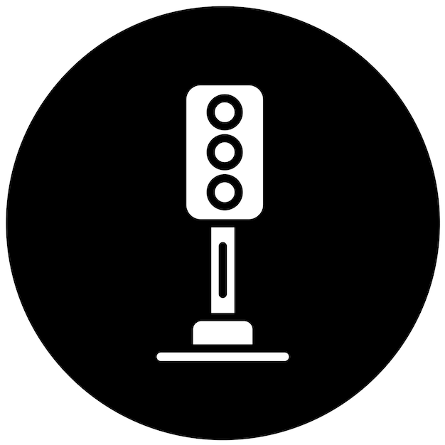 Design vectoriel du style de l'icône du feu de circulation