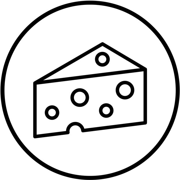 Design vectoriel du style d'icône du fromage bleu Bliss