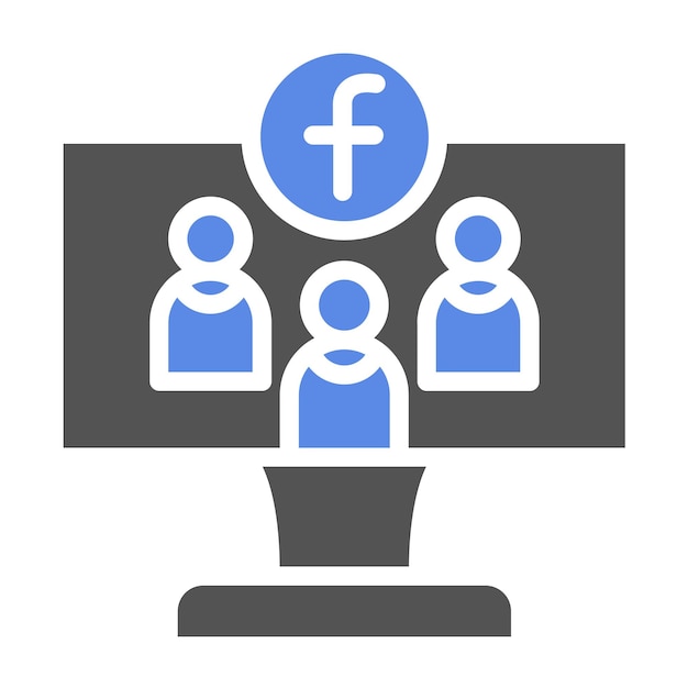 Design vectoriel du style d'icône du groupe Facebook