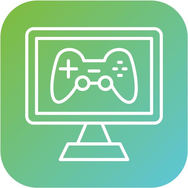 Design vectoriel du style d'icône du jeu informatique