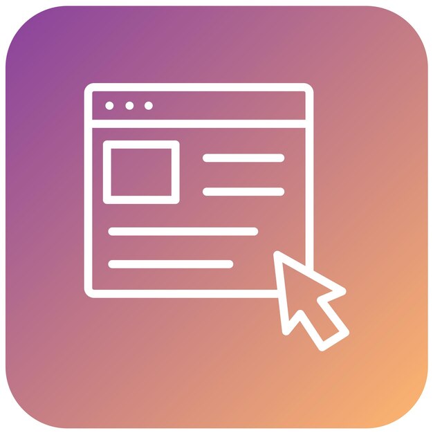 Design vectoriel du style d'icône du navigateur Web
