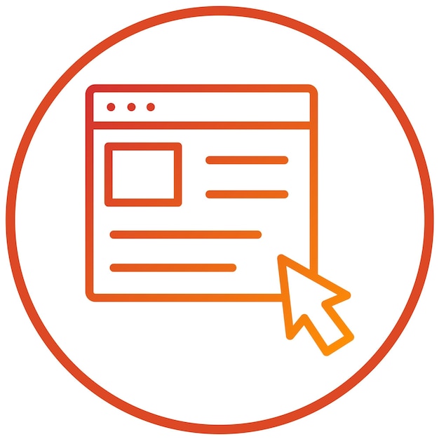 Design vectoriel du style d'icône du navigateur Web