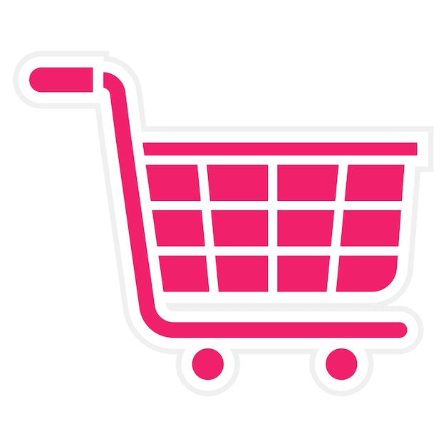 Design vectoriel du style de l'icône du panier d'achat
