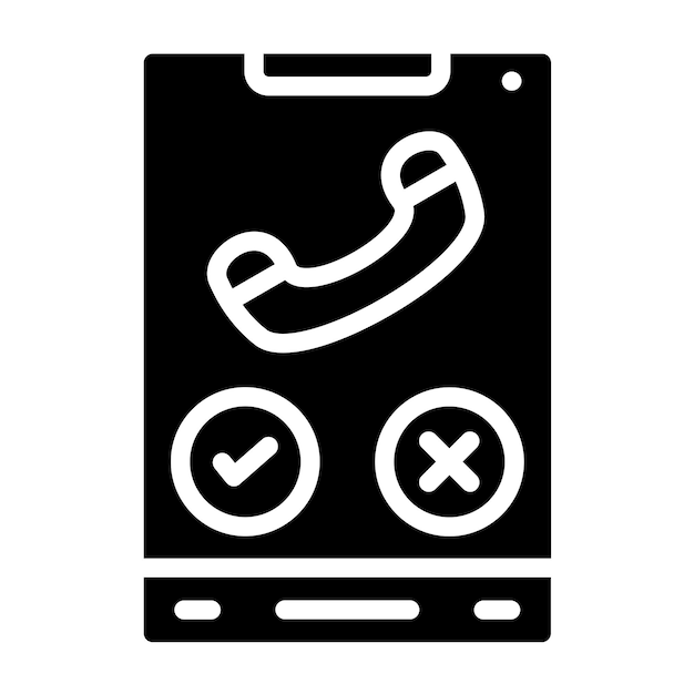 Design vectoriel du style de l'icône du répondeur de téléphone