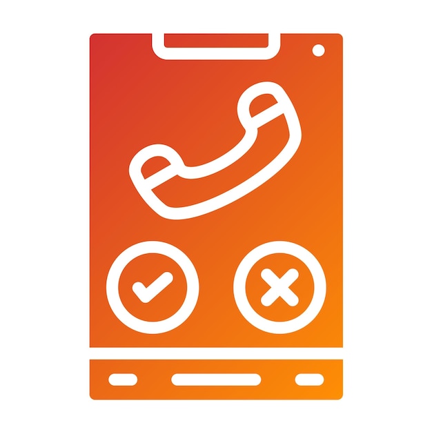 Design vectoriel du style de l'icône du répondeur de téléphone
