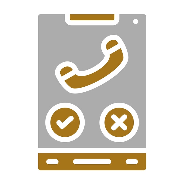 Design vectoriel du style de l'icône du répondeur de téléphone