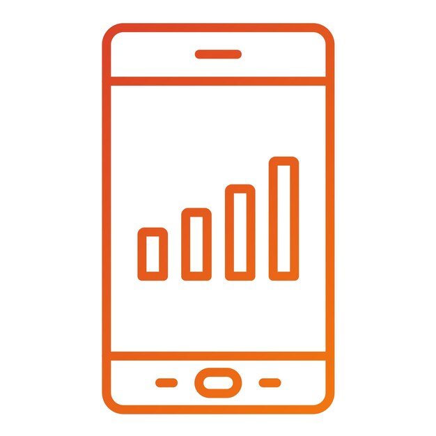 Design vectoriel du style de l'icône du signal du téléphone