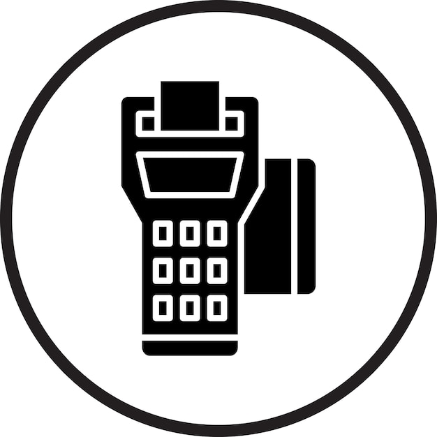 Design vectoriel du style d'icône du terminal Pos