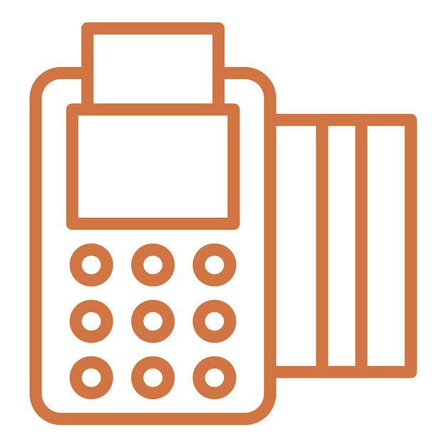 Design vectoriel du style d'icône du terminal Pos