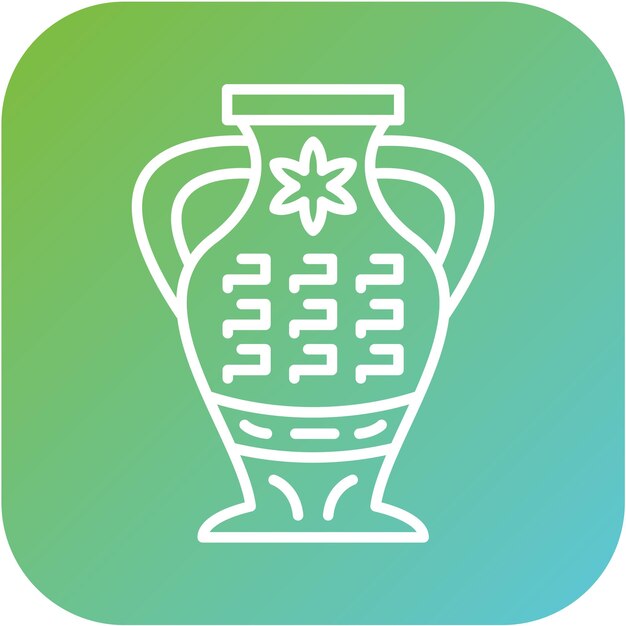 Le design vectoriel du style d'icône du vase ancien