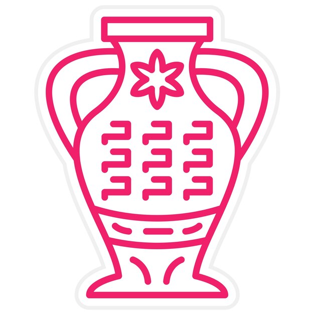 Le design vectoriel du style d'icône du vase ancien