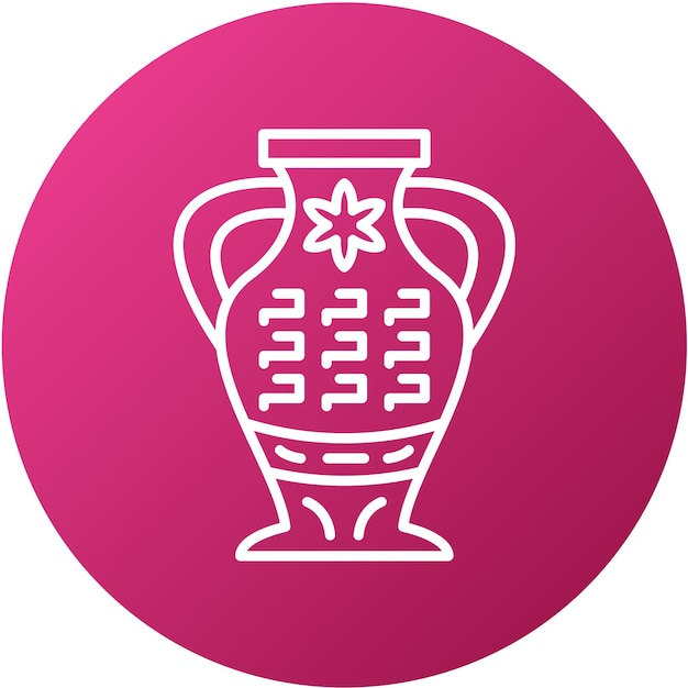 Le design vectoriel du style d'icône du vase ancien