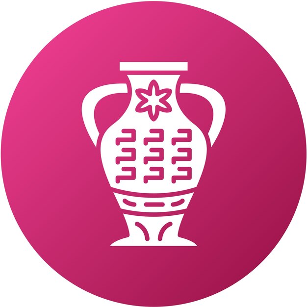 Le design vectoriel du style d'icône du vase ancien