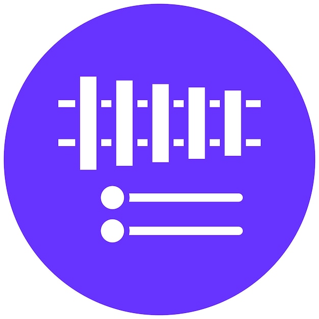 Vecteur design vectoriel du style d'icône du xylophone