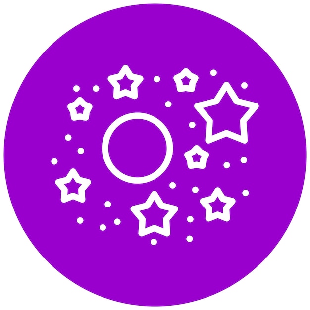 Design vectoriel du style de l'icône de l'étoile lumineuse
