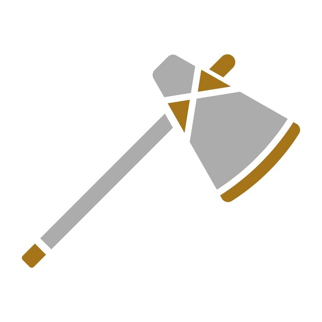 Design vectoriel du style de l'icône de la hache de pierre