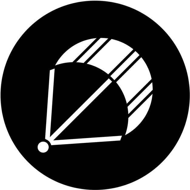 Vecteur design vectoriel du style d'icône de kitesurf