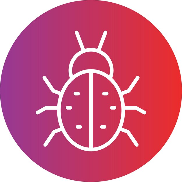Design vectoriel du style de l'icône de la ladybug