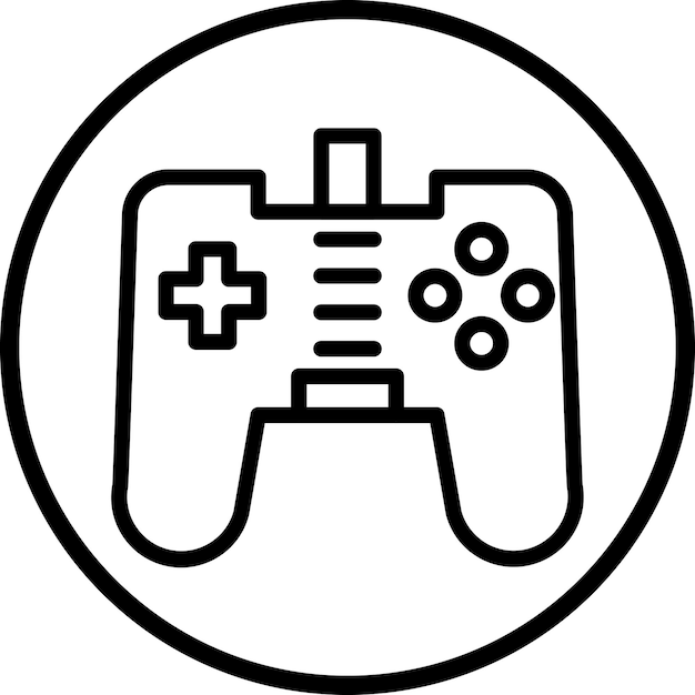 Design vectoriel du style d'icône de la manette de jeu