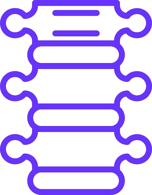 Design vectoriel du style de l'icône de la moelle épinière
