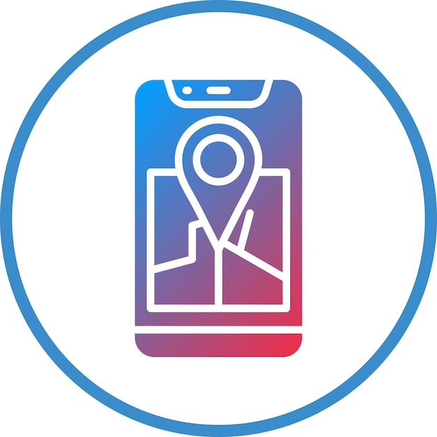 Design vectoriel du style d'icône de navigation GPS