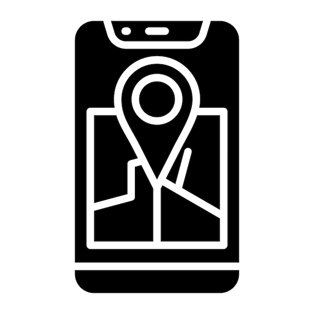 Design vectoriel du style d'icône de navigation GPS