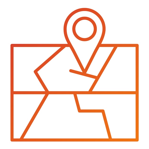 Design vectoriel du style d'icône de navigation GPS