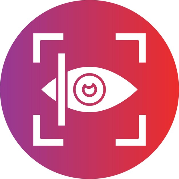 Design vectoriel du style d'icône de numérisation de la rétine