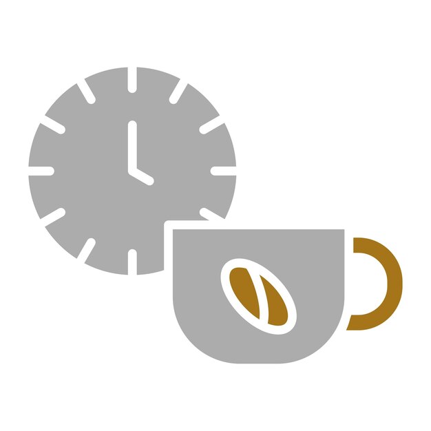 Design vectoriel du style de l'icône de la pause café