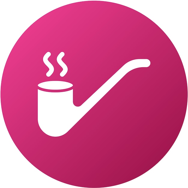 Vecteur design vectoriel du style de l'icône de la pipe à fumer