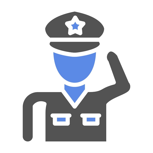 Design vectoriel du style de l'icône de salut