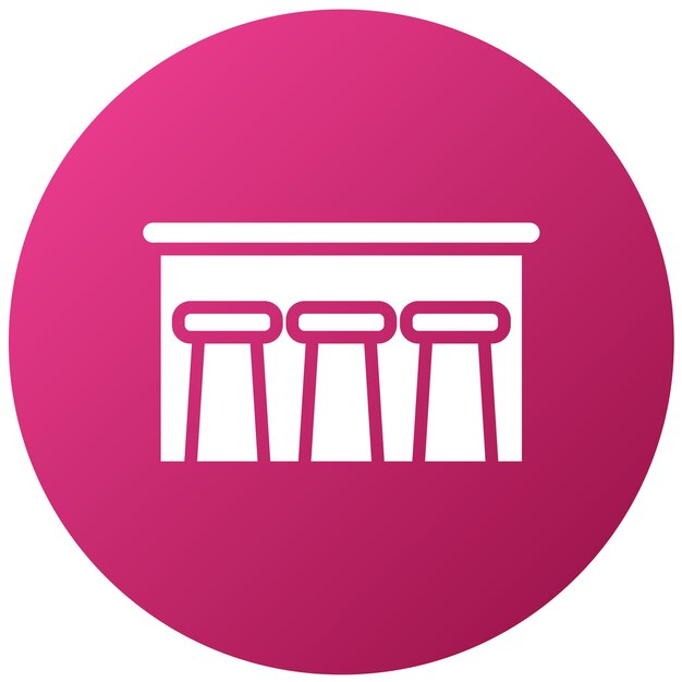 Design vectoriel du style d'icône de la table de pub