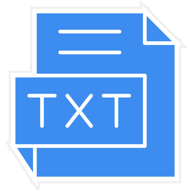 Vecteur design vectoriel du style d'icône txt