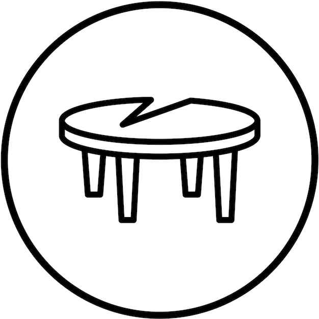 Le design vectoriel du vieux meuble est un style d'icône.