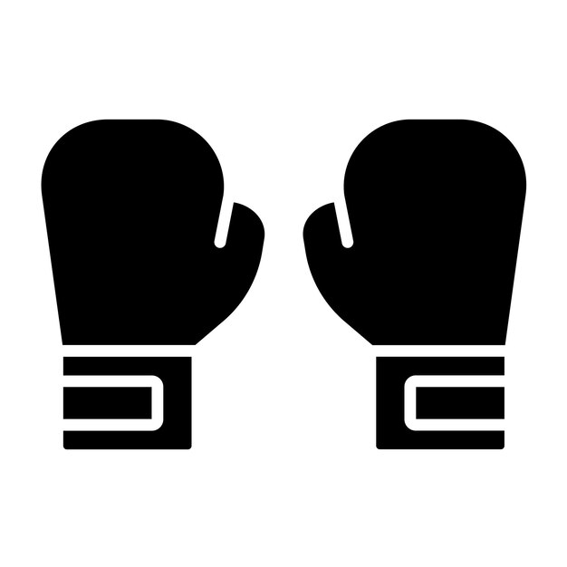 Vecteur le design vectoriel des gants de boxe est le style de l'icône