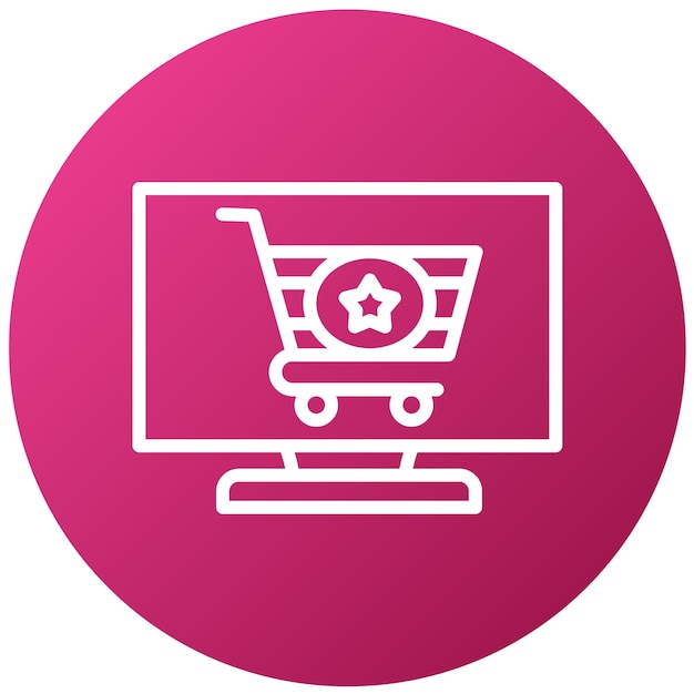 Design vectoriel de l'icône du site Web de commerce électronique