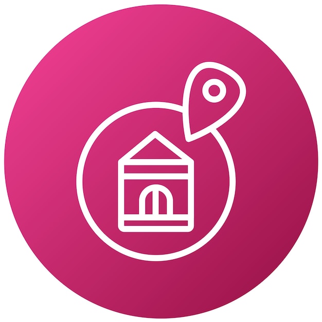 Design vectoriel de l'icône de l'emplacement de la maison