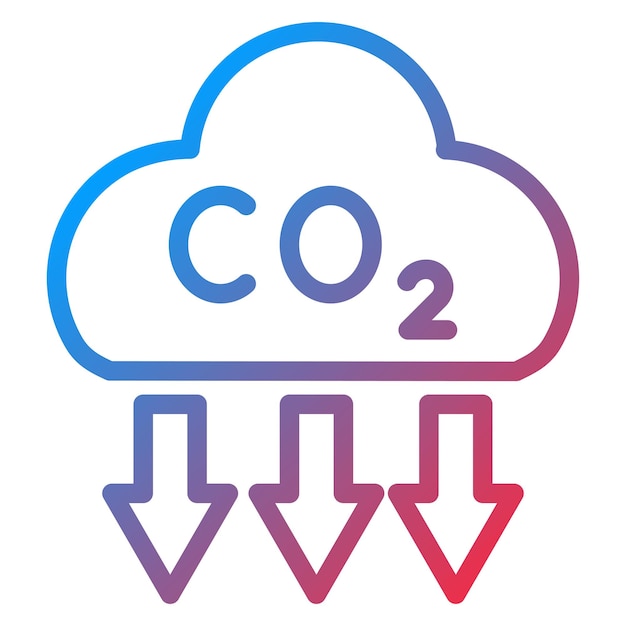 Vecteur design vectoriel de l'icône d'extraction du co2