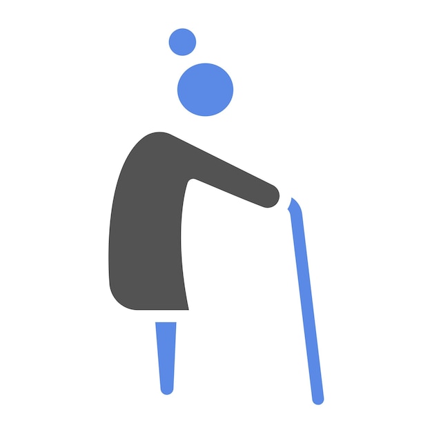 Le design vectoriel de l'icône de la femme âgée