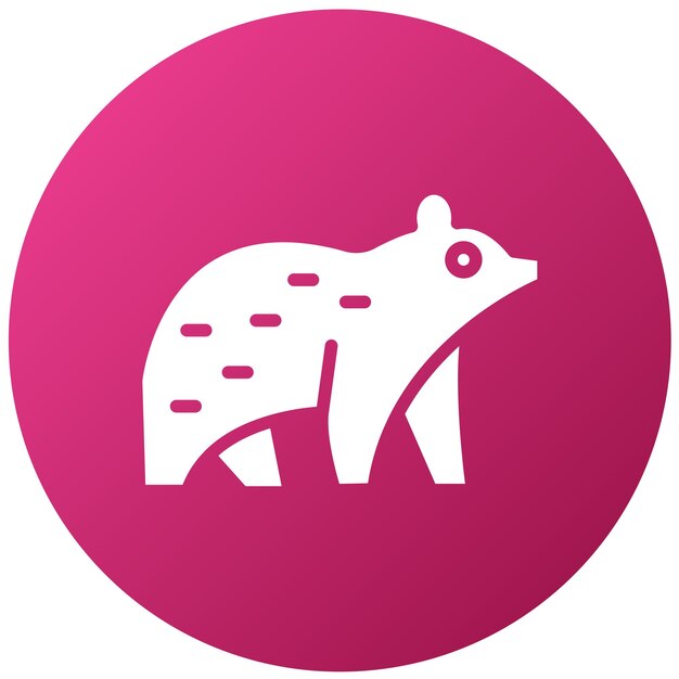 Le Design Vectoriel De L'icône De L'ours Polaire