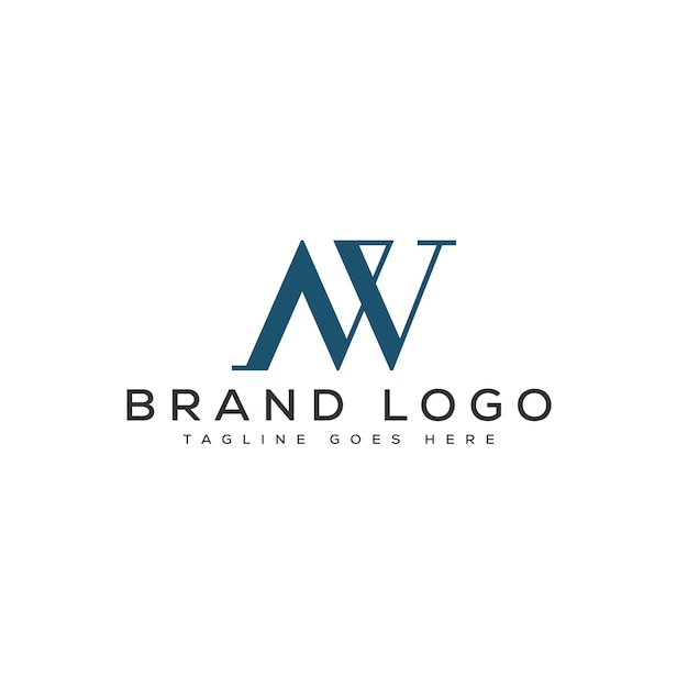 Design vectoriel de modèle de logo de lettre MW pour la marque