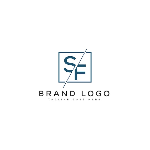 Design vectoriel de modèle de logo de lettre SF pour la marque