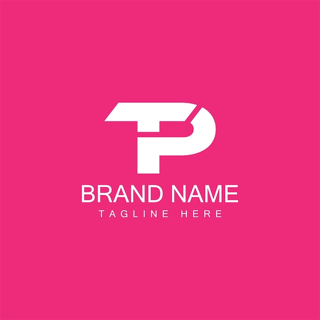 Design vectoriel de modèle de logo de lettre TP pour la marque