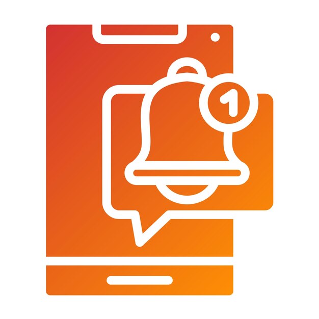 Design vectoriel des notifications de poussée Style de l'icône