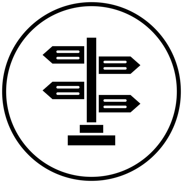 Design vectoriel des panneaux de signalisation routière Style d'icône