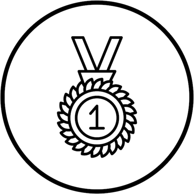 Design vectoriel Première récompense Style d'icône