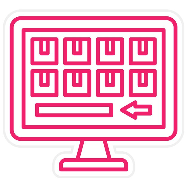 Design vectoriel Quantité d'achat initiale Style de l'icône