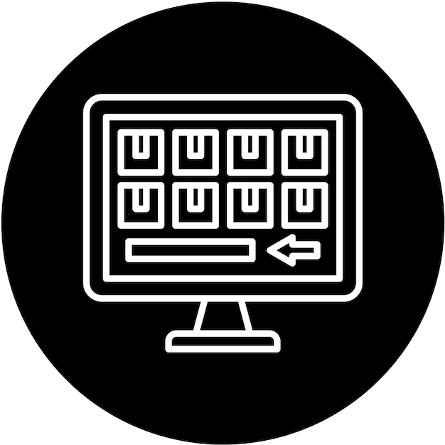 Design vectoriel Quantité d'achat initiale Style de l'icône