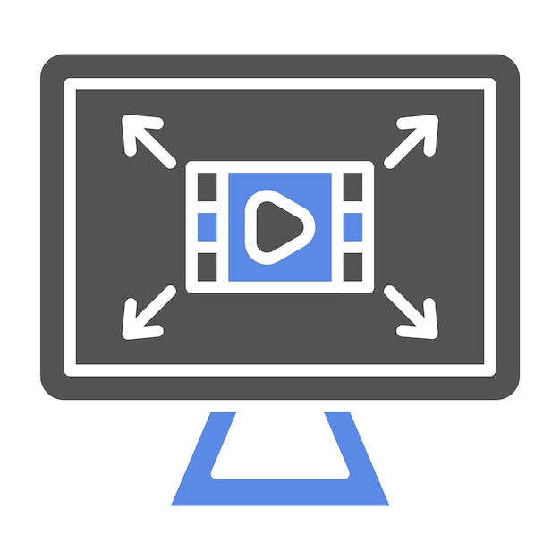 Design vectoriel Résolution de l'écran Style d'icône