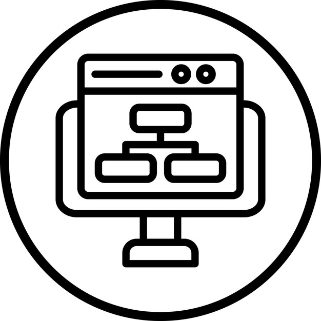 Design vectoriel Structure du site Web Style de l'icône